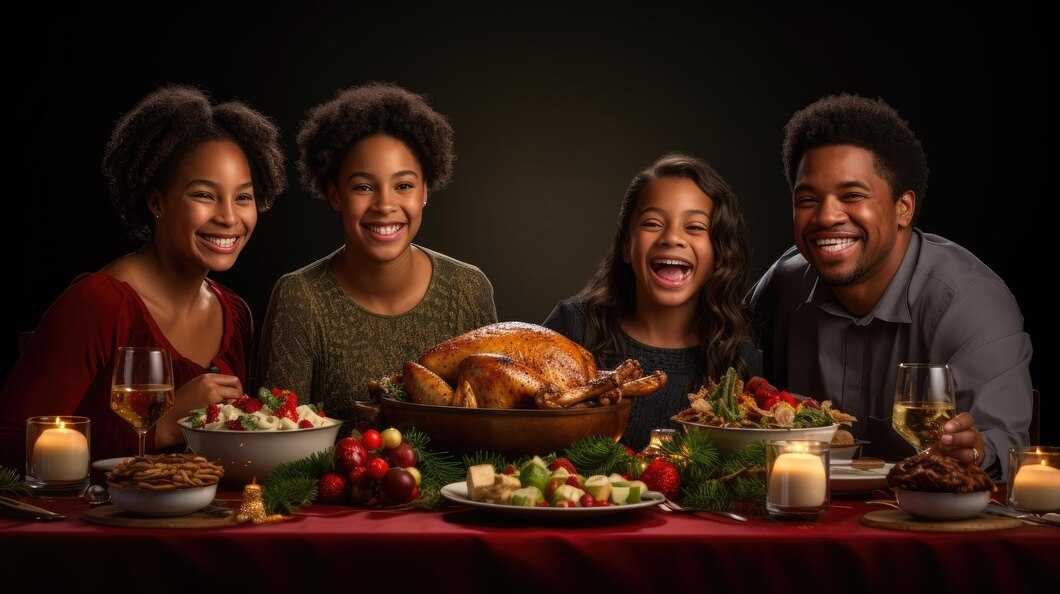 thanksgiving black family dinner